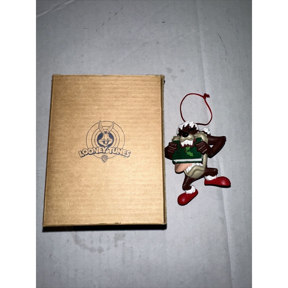 1998 Christmas Ornament TAZ Eating Carols Tasmanian Devil WB Warner Bros. Mm70